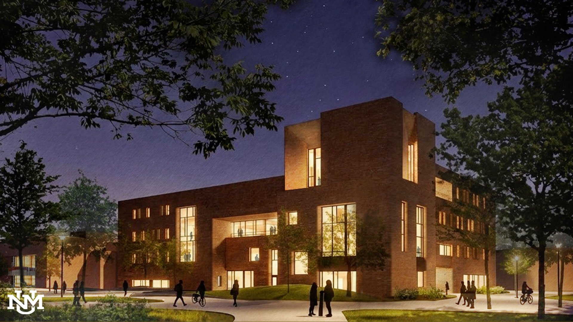 Exterior View Spring Model Reveal - Night